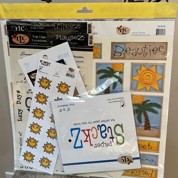 TLC Office Rare Scrapooking Kit 204 Sun Seekers By Top Line